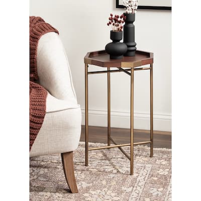 Kate and Laurel Occonor Octagon Wood Side Table