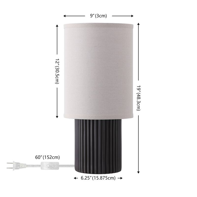 SAFAVIEH Couture Aster, 19-inch, Resin Table Lamp (Set of 2) - 9"W x 9"D x 19"H