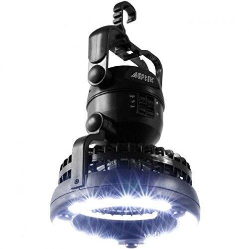 AGPtek 2-in-1 18 LED Camping Light Flashlight and Ceiling Fan for Outdoor Hiking