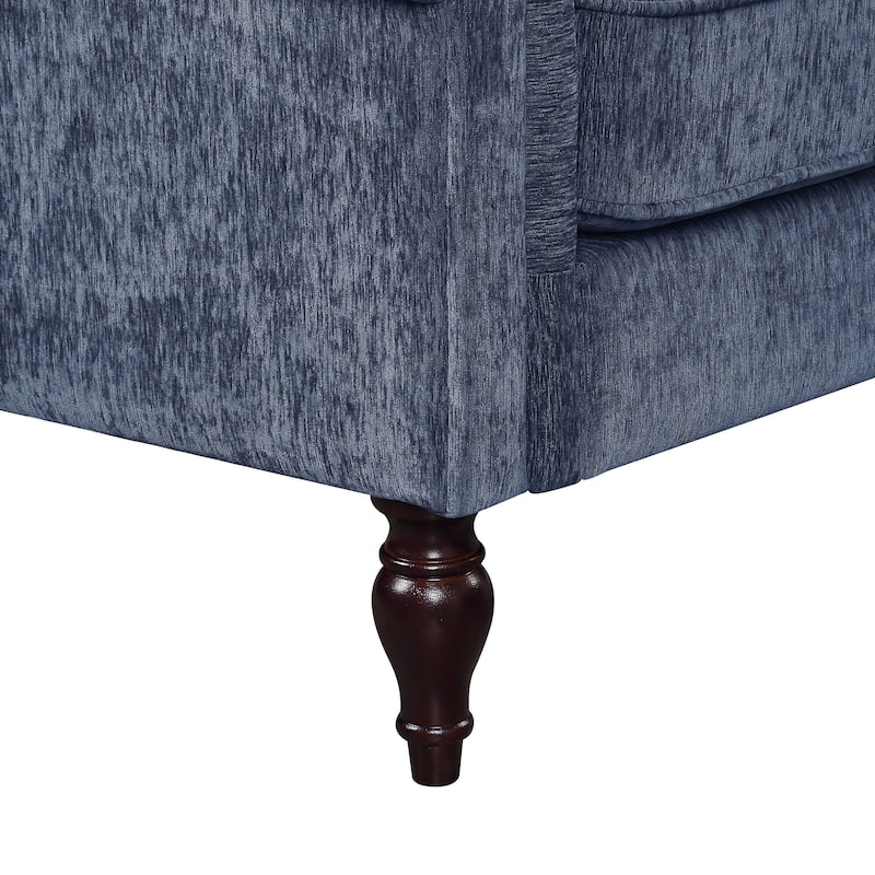 Igny Traditional Chenille Upholstered Rolled Arms Sofa by Furniture of America