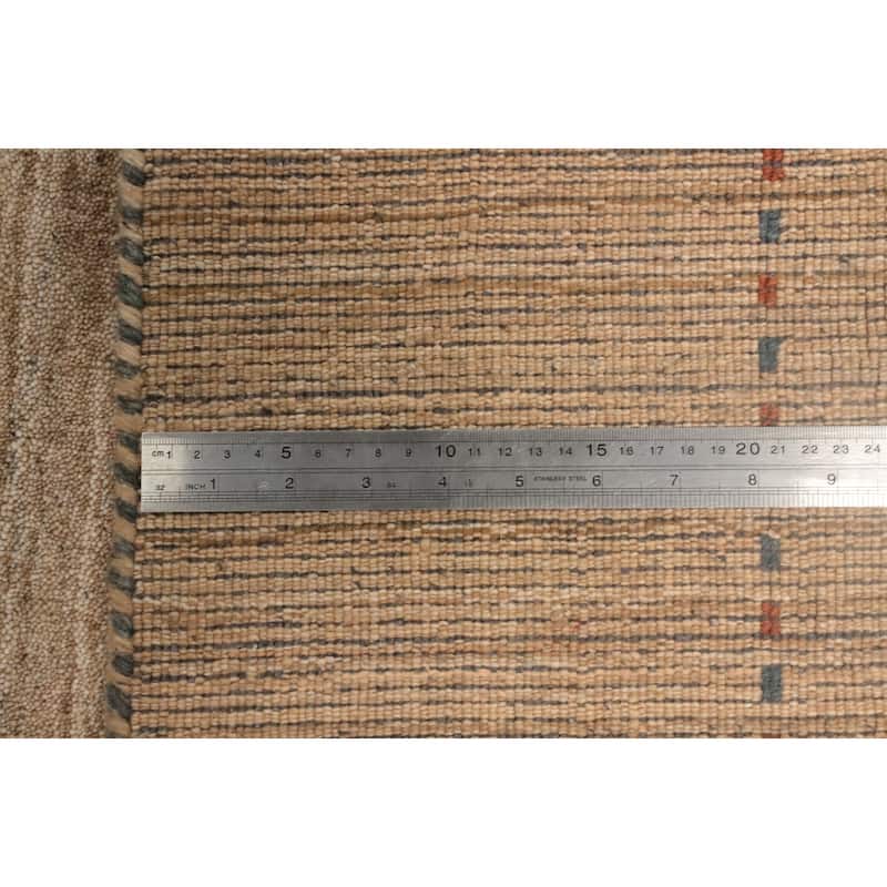 Hand Knotted Oriental 100% Wool Carpet Tribal Animal Pictorial Brown Gabbeh Area Rug - 8' 11'' X 8' 11''