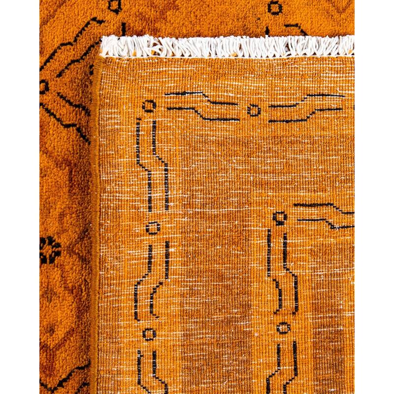 Vibrance, One-of-a-Kind Hand-Knotted Area Rug - Orange, 4' 2" x 6' 2" - 4' 2" x 6' 2"