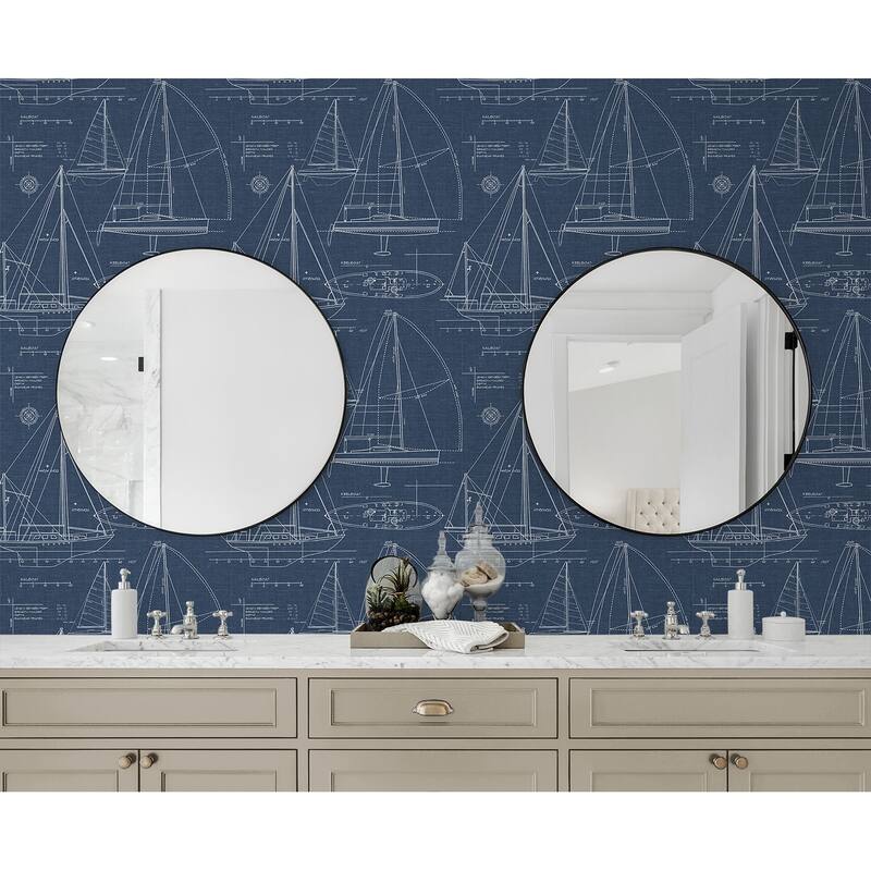 NextWall Yacht Club Peel and Stick Removable Wallpaper