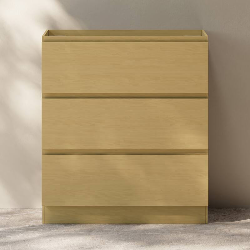 Liberte 30" Freestanding Bathroom Vanity Cabinet Without Top In Natural Oak - 30