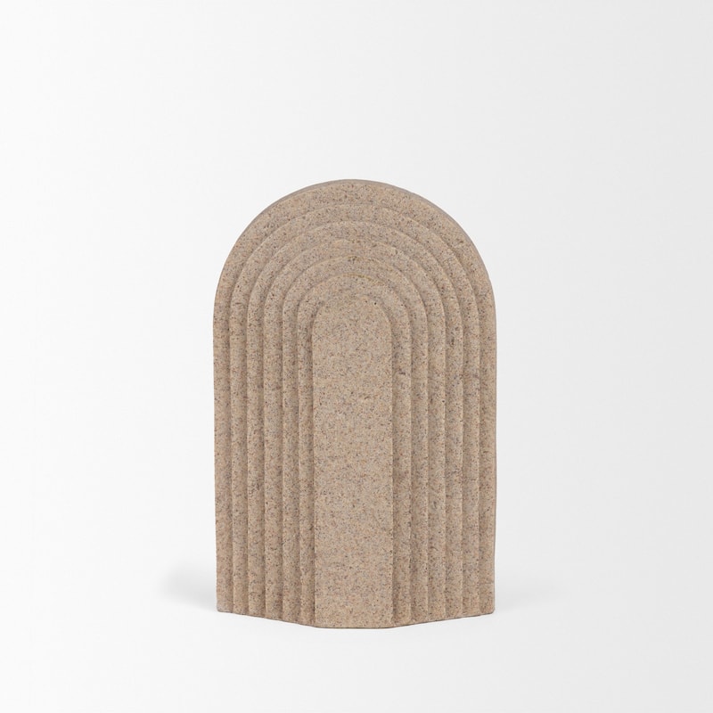 Kael Resin Textured Concrete Gray / Sandstone Decorative Object