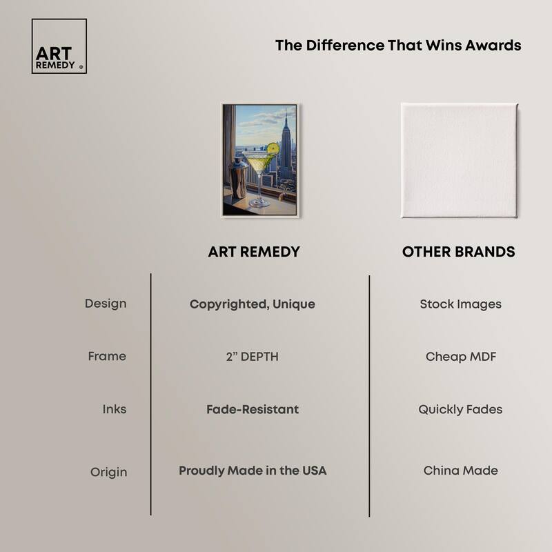 Classy Drink in NYC Canvas by Art Remedy