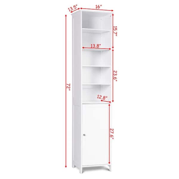 Shop 72 H Tall Floor Storage Cabinet Free Standing Shelving On