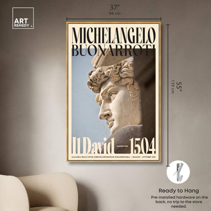 David in Marble Canvas by Art Remedy