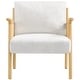 preview thumbnail 8 of 6, Yaheetech Upholstered Accent Chair Boucle Lounge Chair with Rattan Back and Sides