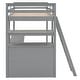 preview thumbnail 15 of 14, Twin Size Loft Bed with Desk and Shelves, Two Built-in Drawers