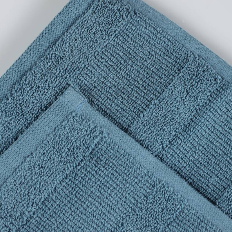 Superior Roma Cotton Assorted Ribbed Solid Towel Set of 12