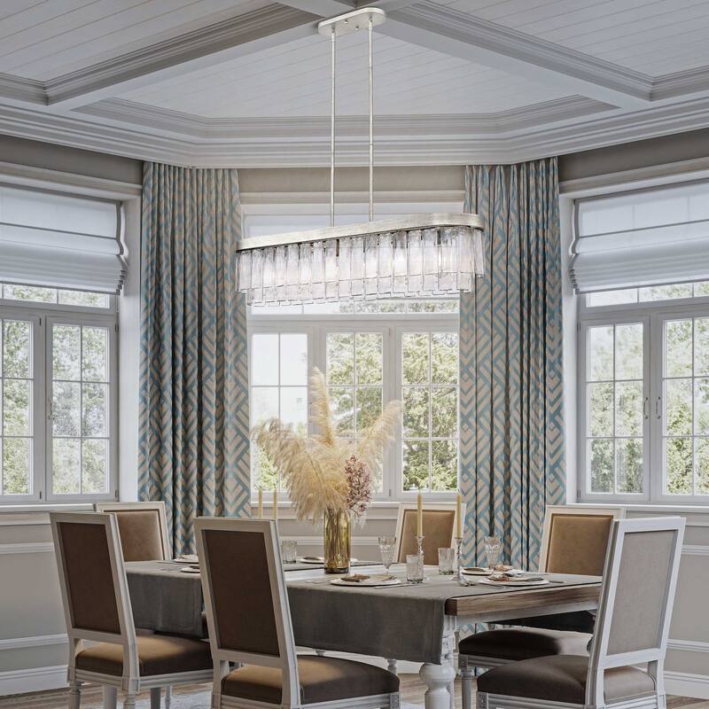 Golden Lighting Ciara 6-light Island Light in Peruvian Silver