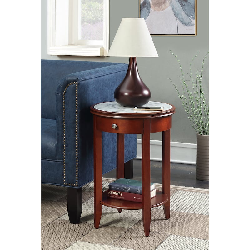 Convenience Concepts American Heritage Baldwin 1 Drawer End Table with Shelf