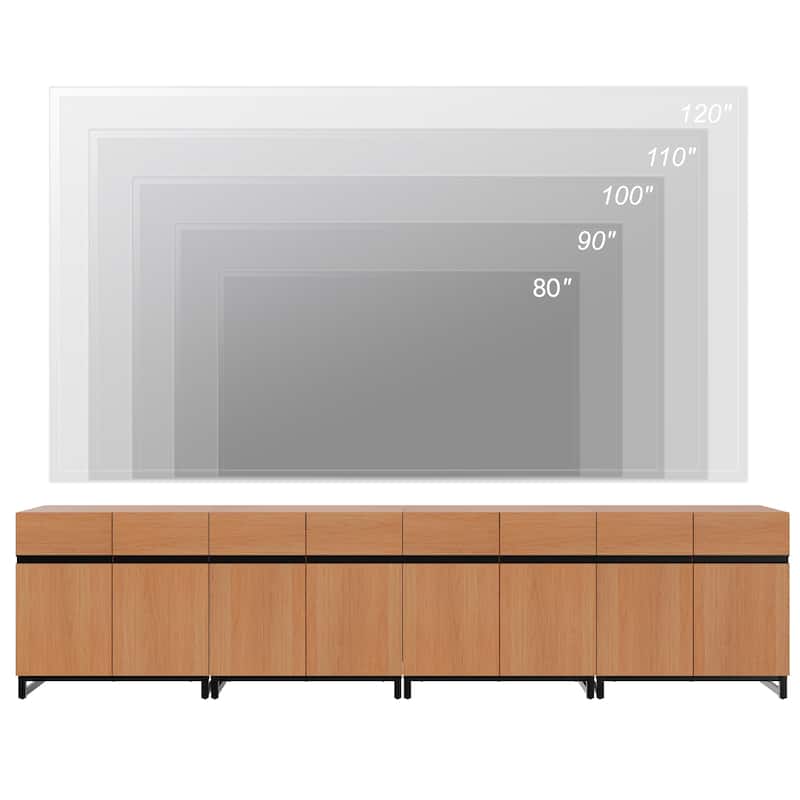 Modern TV Stand for TVs up to 120 inch, 4 in 1 TV Console with Adjustable Shelves, Media Console Table