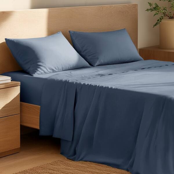 slide 2 of 57, Bare Home Organic Cotton Sheet Set - Crisp Percale Weave Full XL - Bering Sea