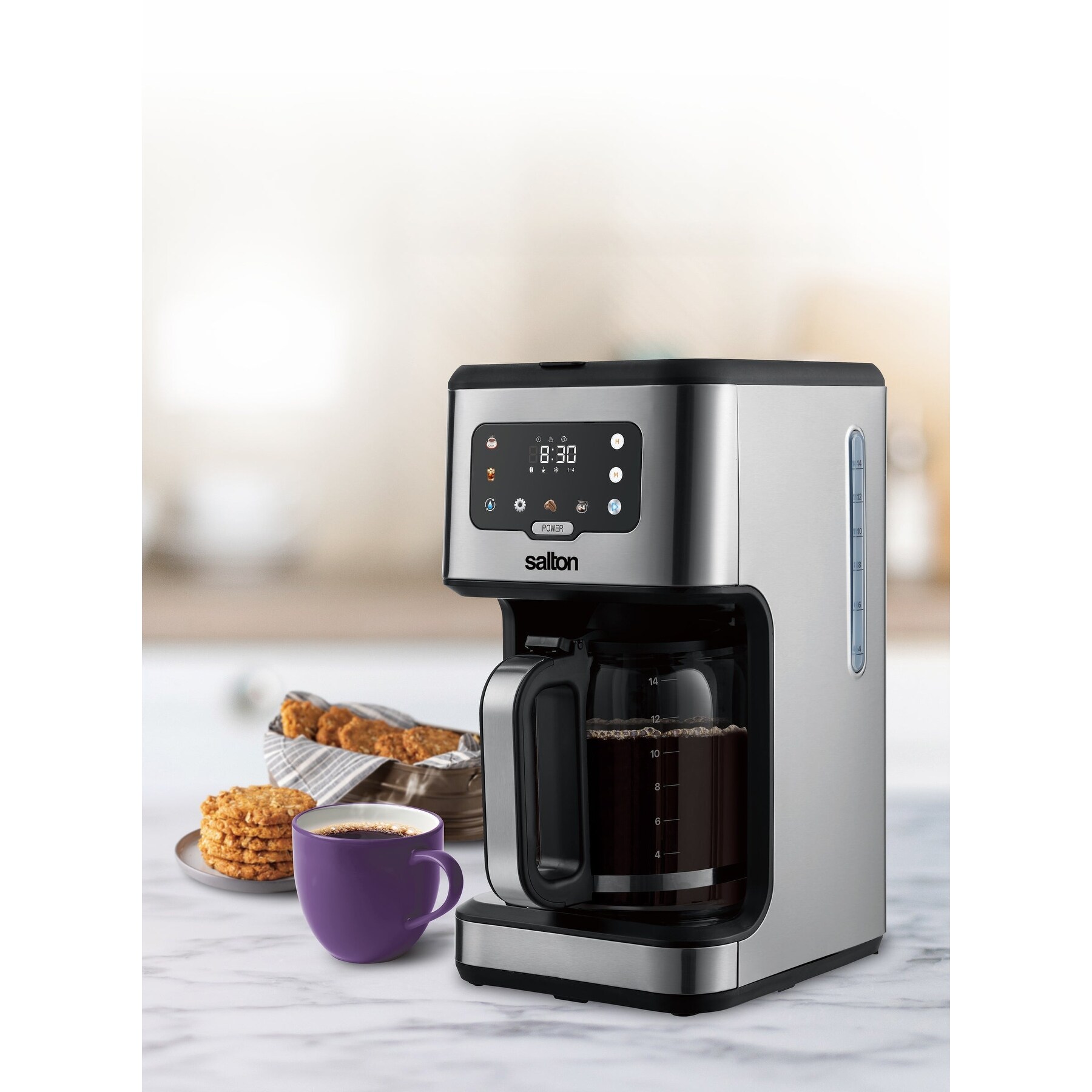 Salton Stainless Steel Digital Coffee Maker 14 Cup Bed Bath