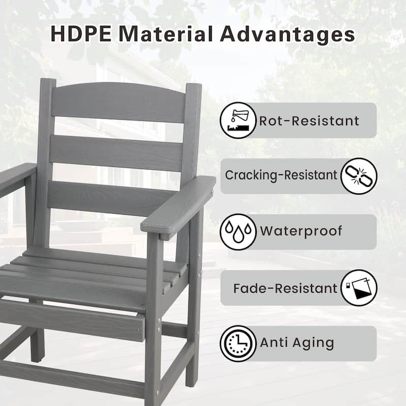 5 Piece Outdoor Furniture Set with 4 Dining Table and Chairs Outdoor Dining Table Outdoor Dining Set for Garden