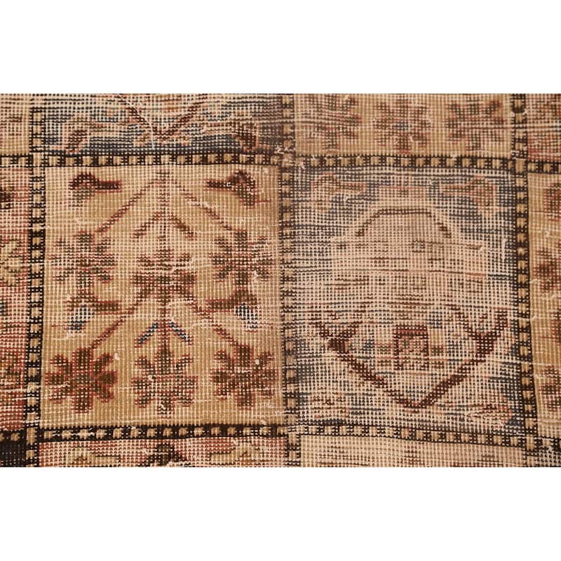 Hand Knotted Oriental 100% Wool Carpet Traditional Geometric Multi-Colored Bakhtiari Area Rug - 10' 2'' X 4' 11''