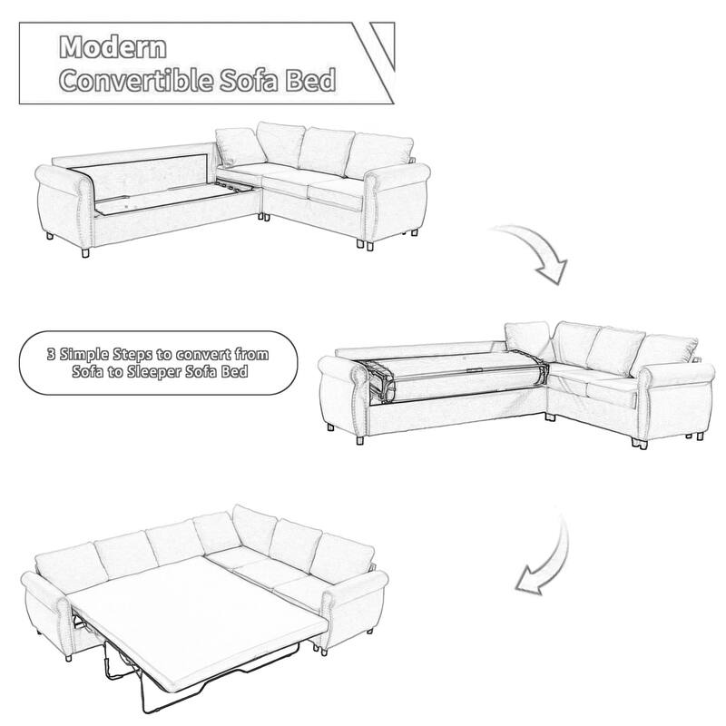 2 in 1 Pull Out Couch Bed