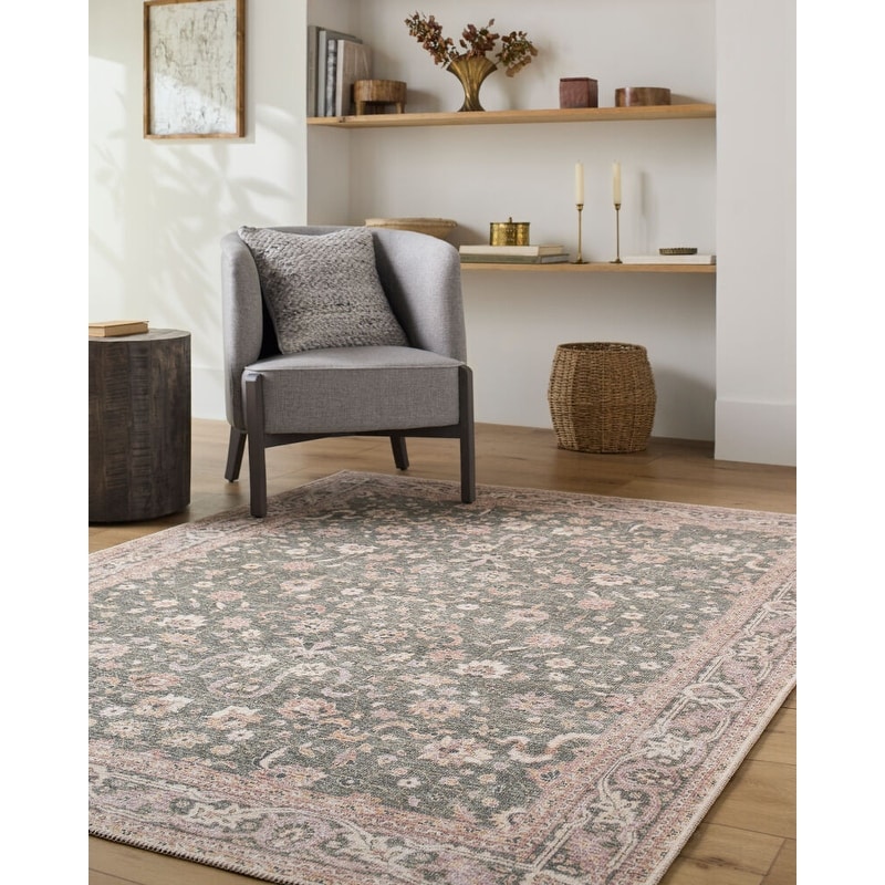Livabliss Amelie Traditional Washable Area Rug.