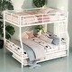preview thumbnail 19 of 25, Industrial Modern Full XL Over Queen Metal Bunk Bed with Trundle, Save Space or Split Into 2 Beds, Crafted For Safety, Black White