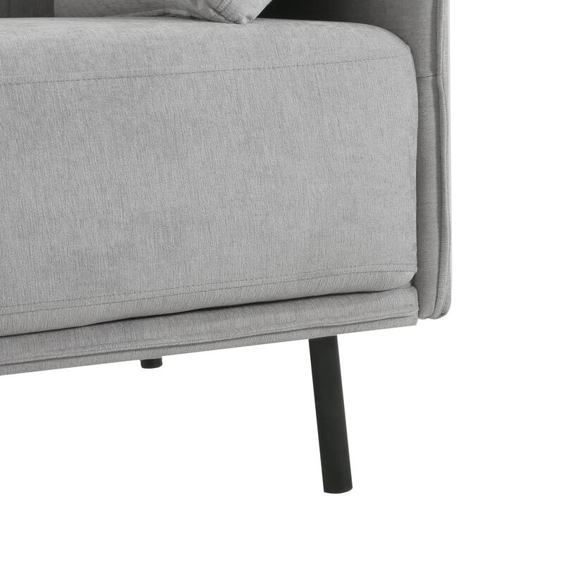 Grey 39.17" Accent Chair with Metal Legs