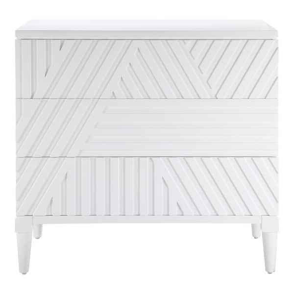 slide 2 of 11, Uttermost Colby 36" Wide 3 Drawer Rubberwood Dresser Crisp White