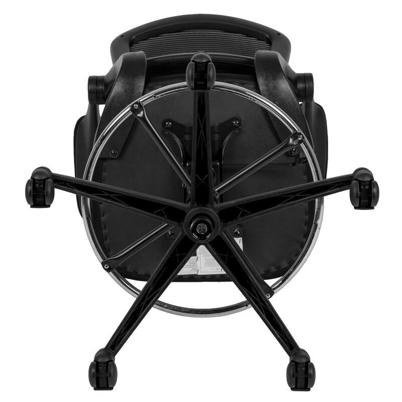 Mid-Back Ergonomic Drafting Chair with Adjustable Foot Ring and Flip-Up Arms