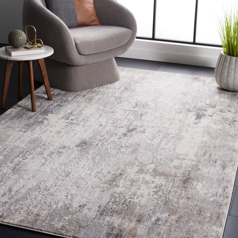 SAFAVIEH Vogue Adrielle Modern Abstract Rug - 4' x 6' - Grey/Ivory - Rectangle