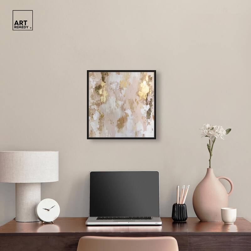 Golden Glimmer Gesture I Canvas by Art Remedy