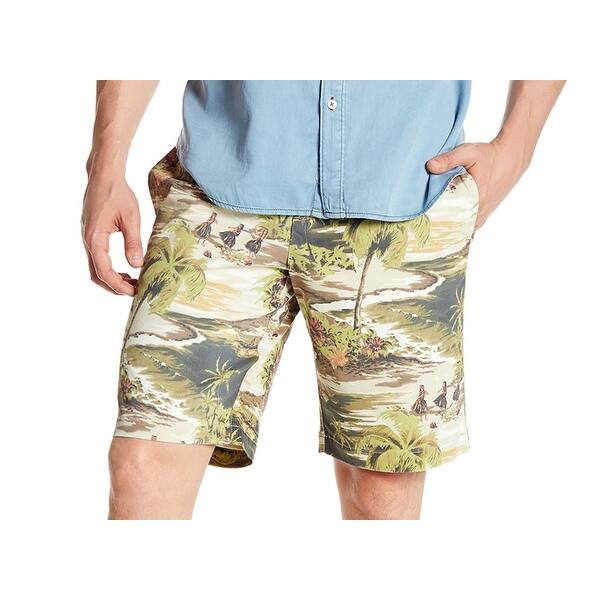 Shop Tommy Bahama Mens Shorts Green Brown Size 34 Palm Tree Print
