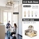 preview thumbnail 73 of 105, Caged Ceiling Fan with Light and Remote, 11.8–28 Inch Low Profile Fandelier, 6-Speed Quiet DC Motor, Black/Satin Nickel