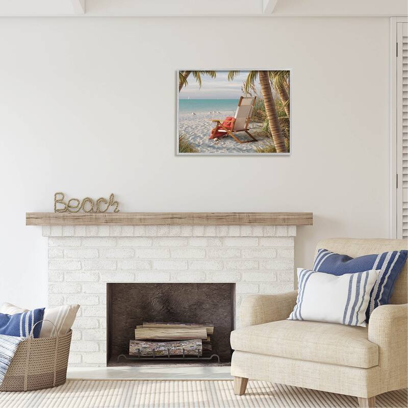 Stupell Tropic Breeze Beach Landscape Framed Giclee Art by Alan Giana