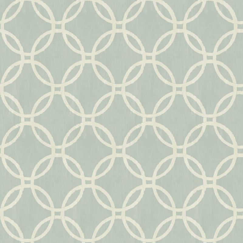 Brewster Eaton Blue Geometric Wallpaper - 20.5in x 396in x 0.025in