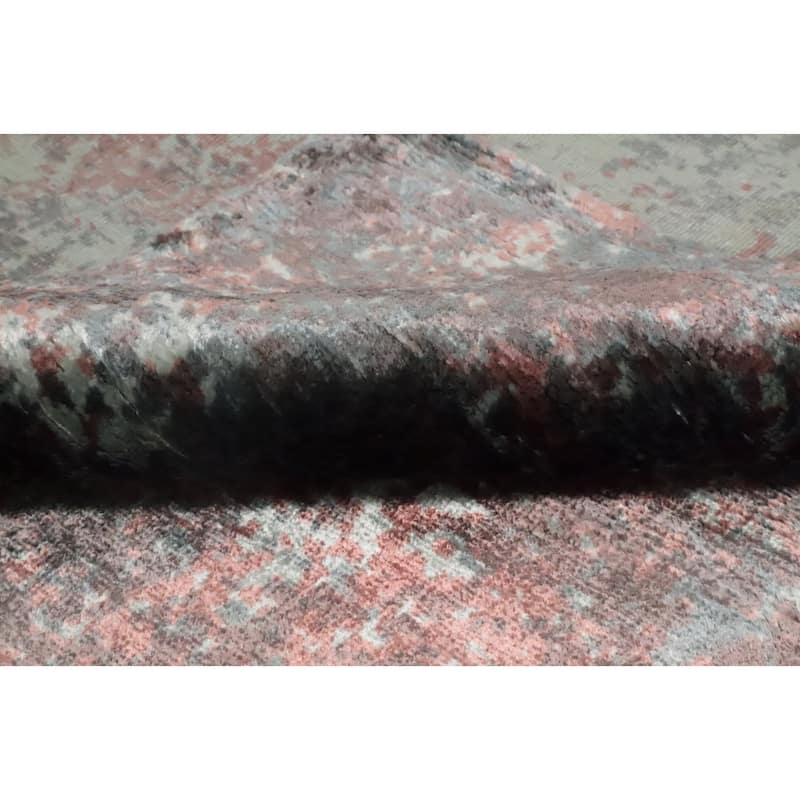 Hand Knotted Oriental Viscose Silk Carpet Modern All-Over Oranges & Rust Abstract Area Rug - 7' 11'' X 5' 5''