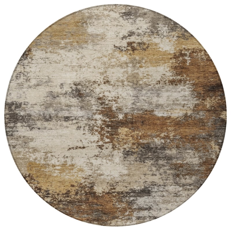 HomeRoots Abstract Transitional Rectangle Outdoor Rug