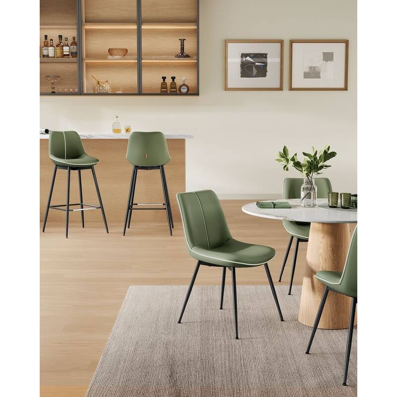 Contemporary Set of 2 Bar Stools - Stylish Seating Solution for Home