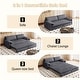 preview thumbnail 8 of 10, 66" Queen Pull Out 3-in-1 Convertible Sleeper Sofa with Side Storage