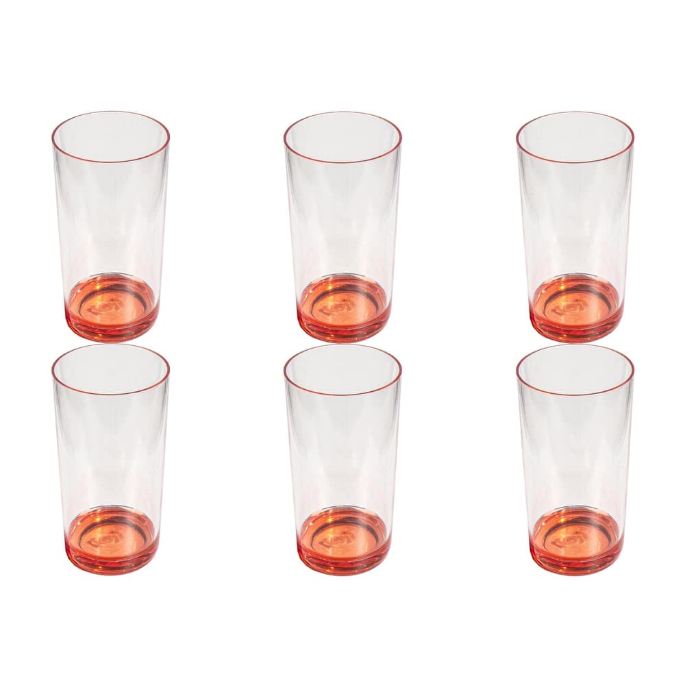 Abode Homewares Color Base Acrylic Drinking Glass - 24 oz - Set of 6
