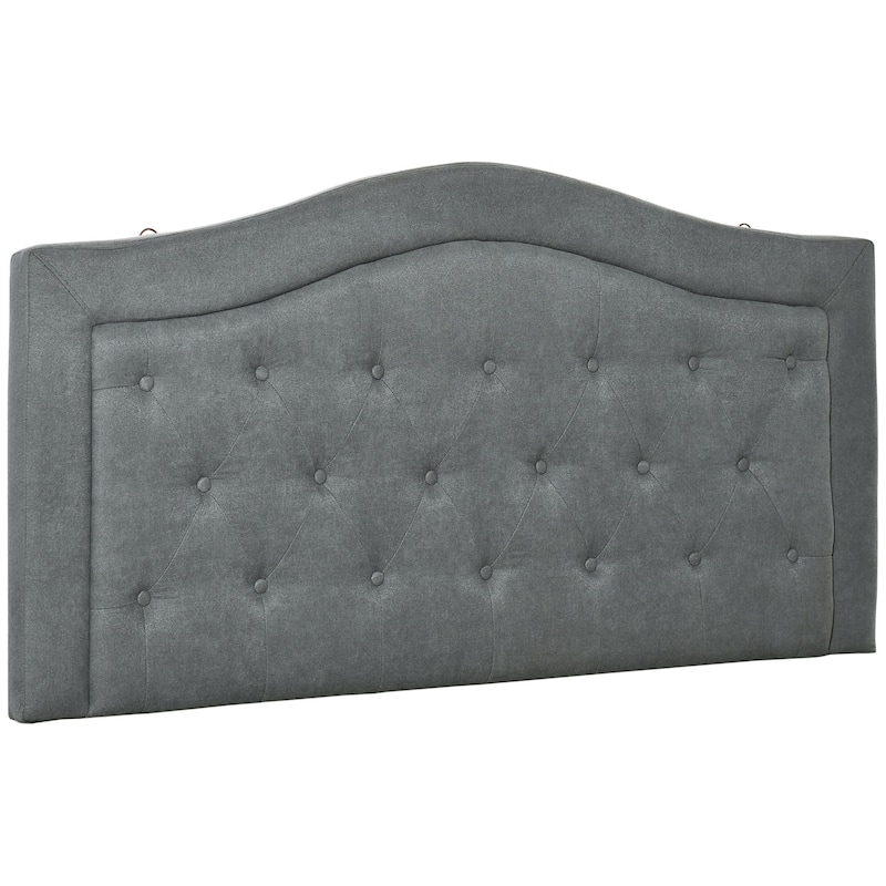 HOMCOM Upholstered Headboard, Button Tufted Bedhead Board, Home Bedroom Decoration for Full-Sized Beds
