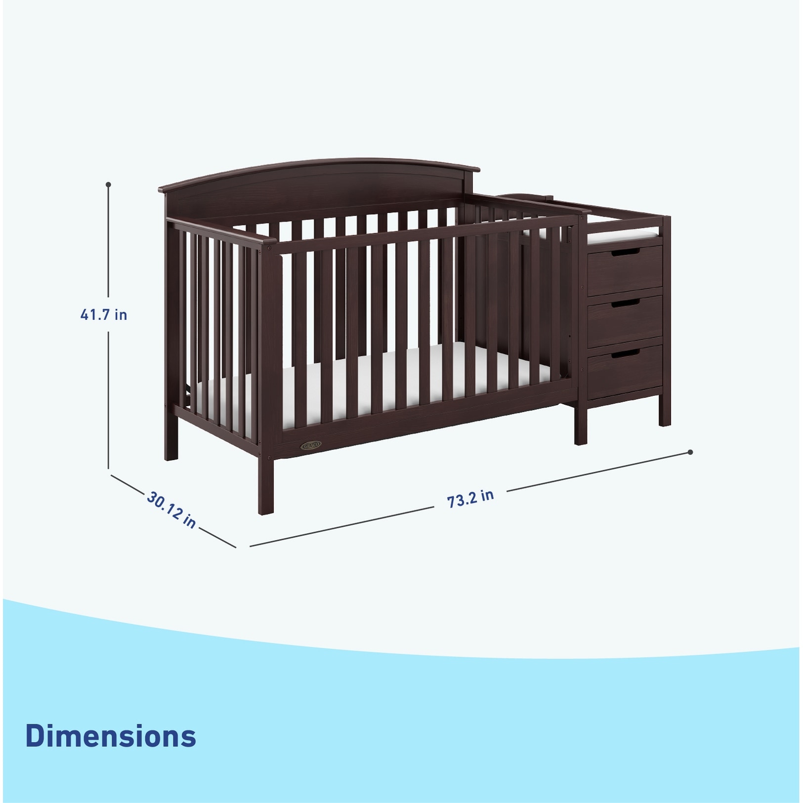 Graco Benton 4 in 1 Convertible Crib and Changer GREENGUARD Gold Certified Crib and Changing Table Combo Bed Bath Beyond 23600750