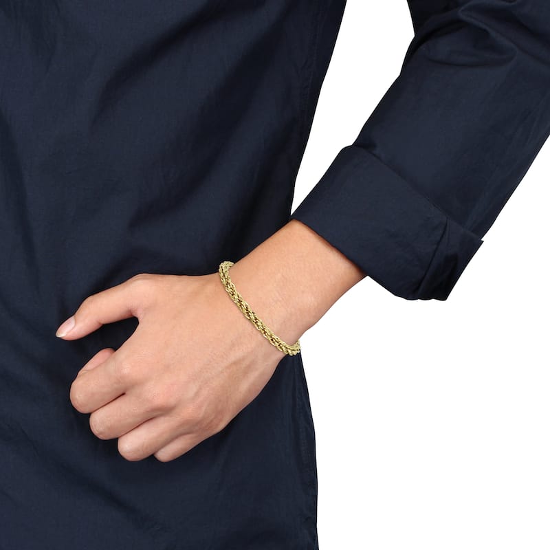 Miadora 6mm Infinity Rope Chain Bracelet in 14k Yellow Gold - 9 in