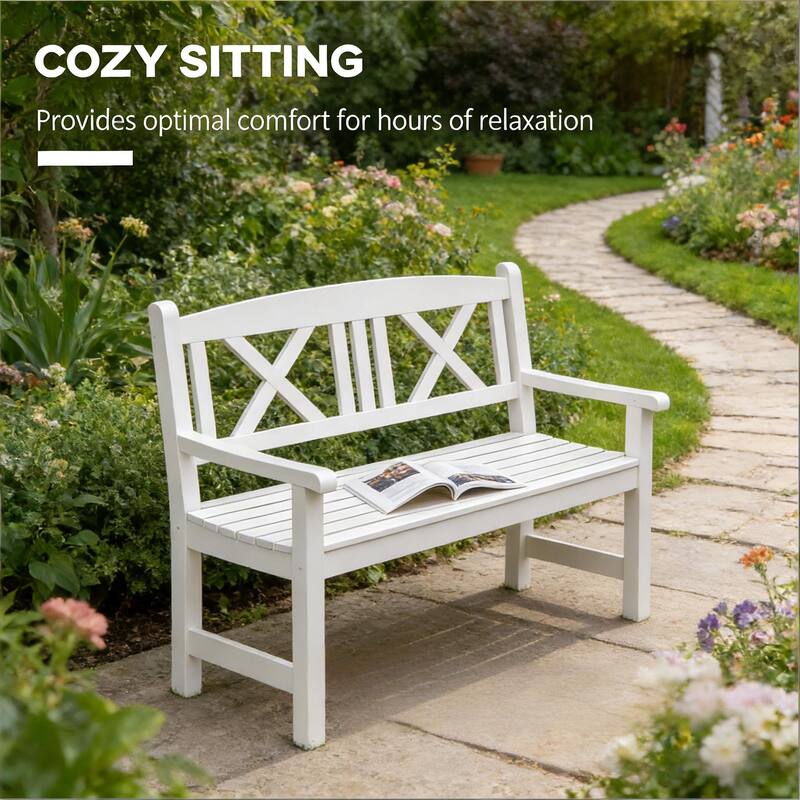 GDFStudio - Andersson Nordic Rustic Garden Bench with Timeless Comfort Design - Garden Bench