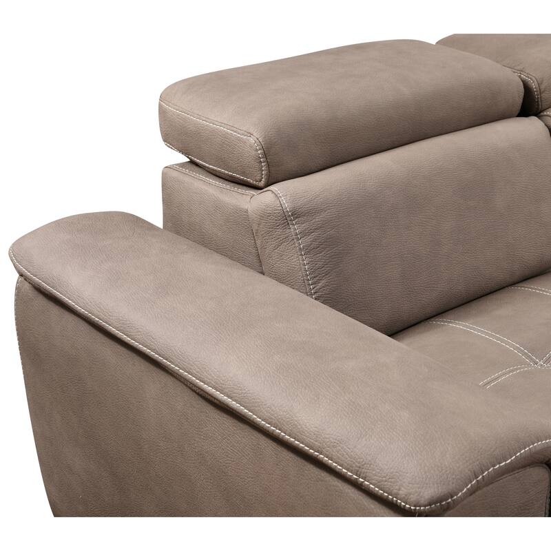 Roomfitters 128" U-Shaped Sectional Couch with Ottomans, Reversible Modular Sofa Set with Storage