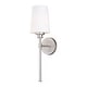 preview thumbnail 1 of 5, Vaxcel Lighting Clark Single Light 19" Tall Wall Sconce Satin Nickel