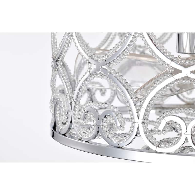 Sepp 16 Inch Chrome Polish Crystal Fandelier - N/A