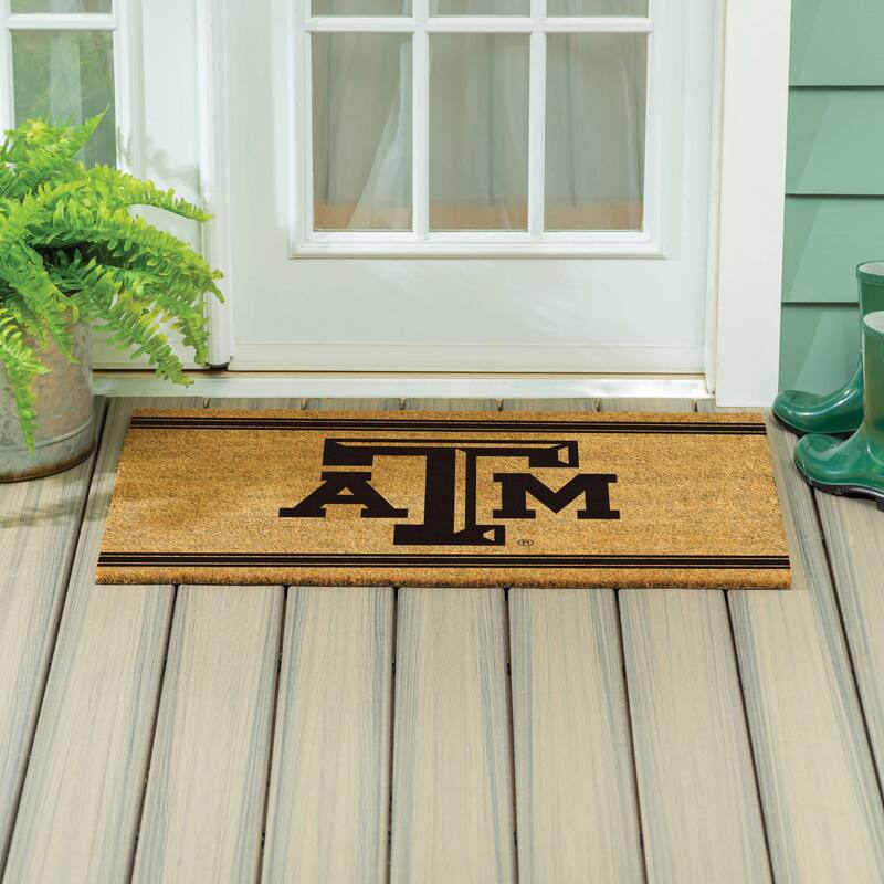Texas A&M Monochrome Indoor/Outdoor Coir Door Mat