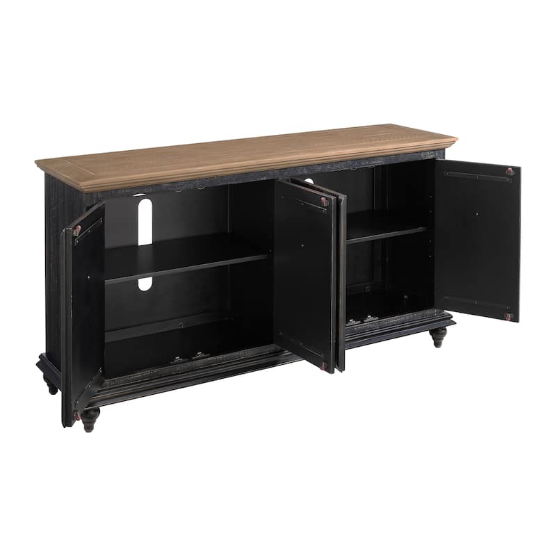 Garden District Solid Wood 65" TV Stand Console