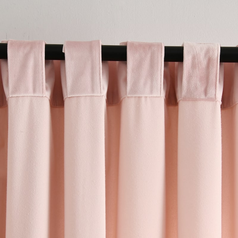 Lush Decor Prima Velvet Solid Light Filtering Back Tab Rod Pocket Window Curtain Panels Set