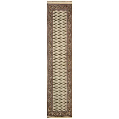 HERAT ORIENTAL Handmade Geometric Mir Wool Runner Rug - 2'9x10' - 2'9 x 10'